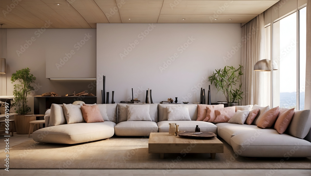 living room interior with sofa