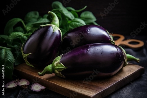 Picture of eggplant. Generative AI