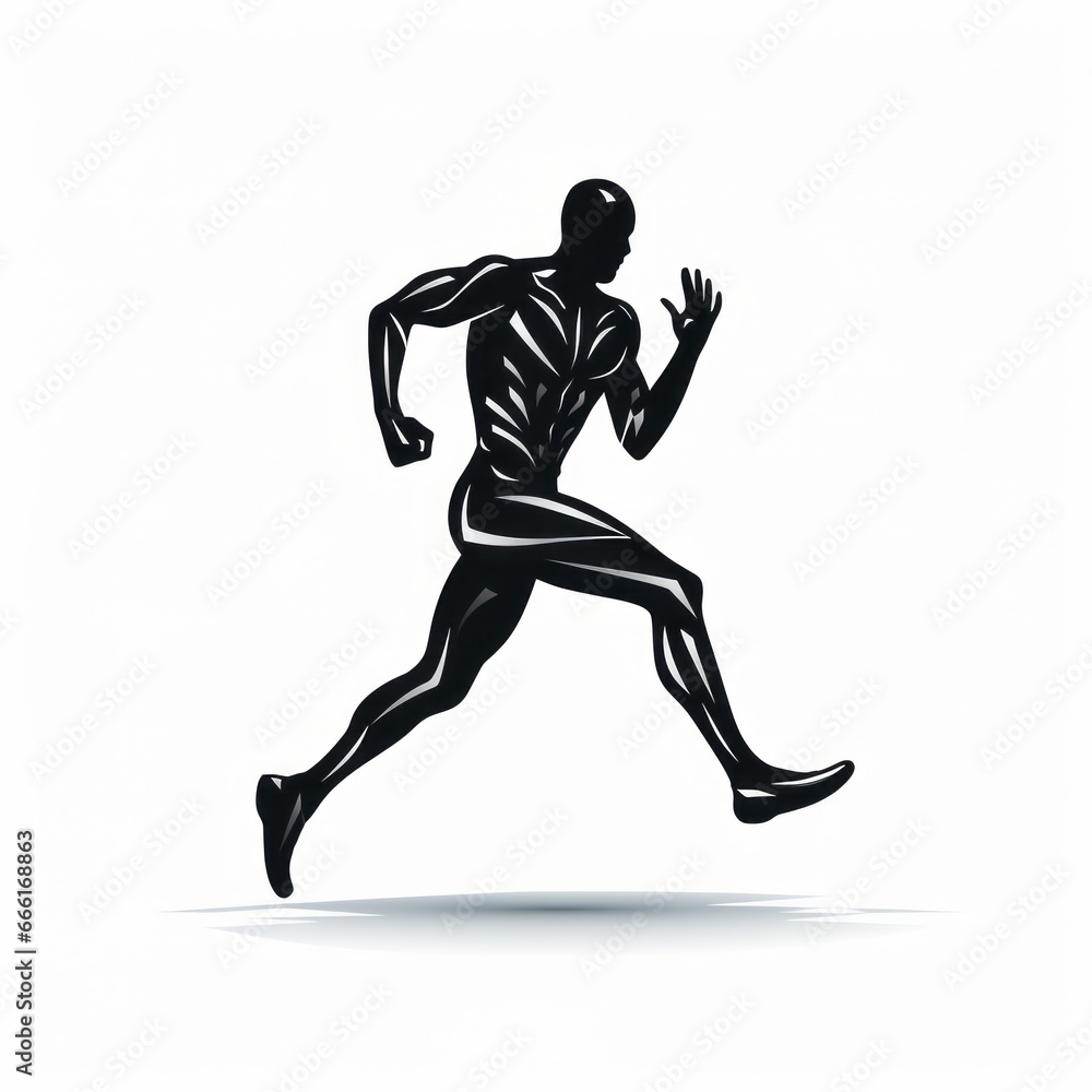 running athlete minimalistic icon running athlete minimalistic icon