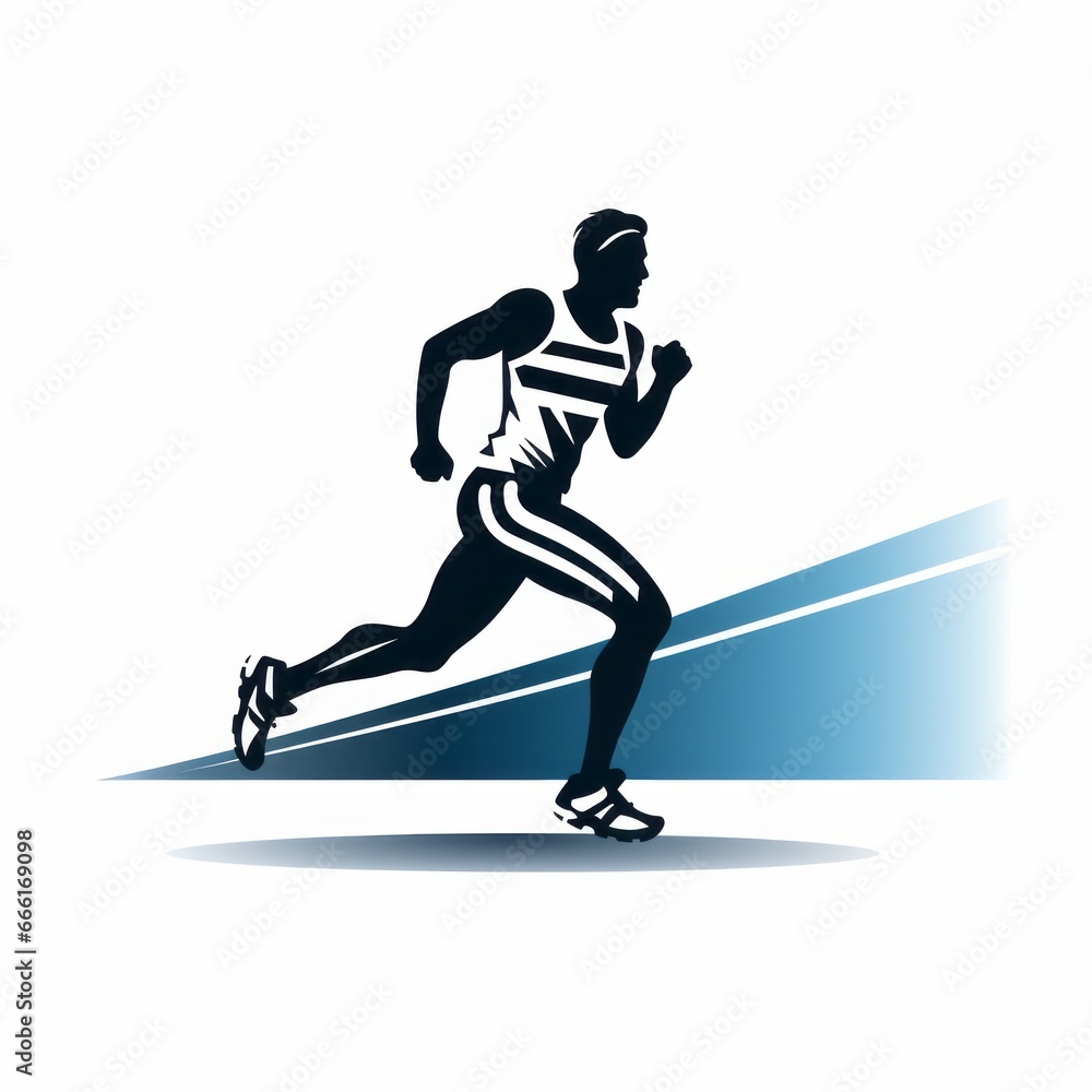 minimalistic sports running icon minimalistic sports running icon