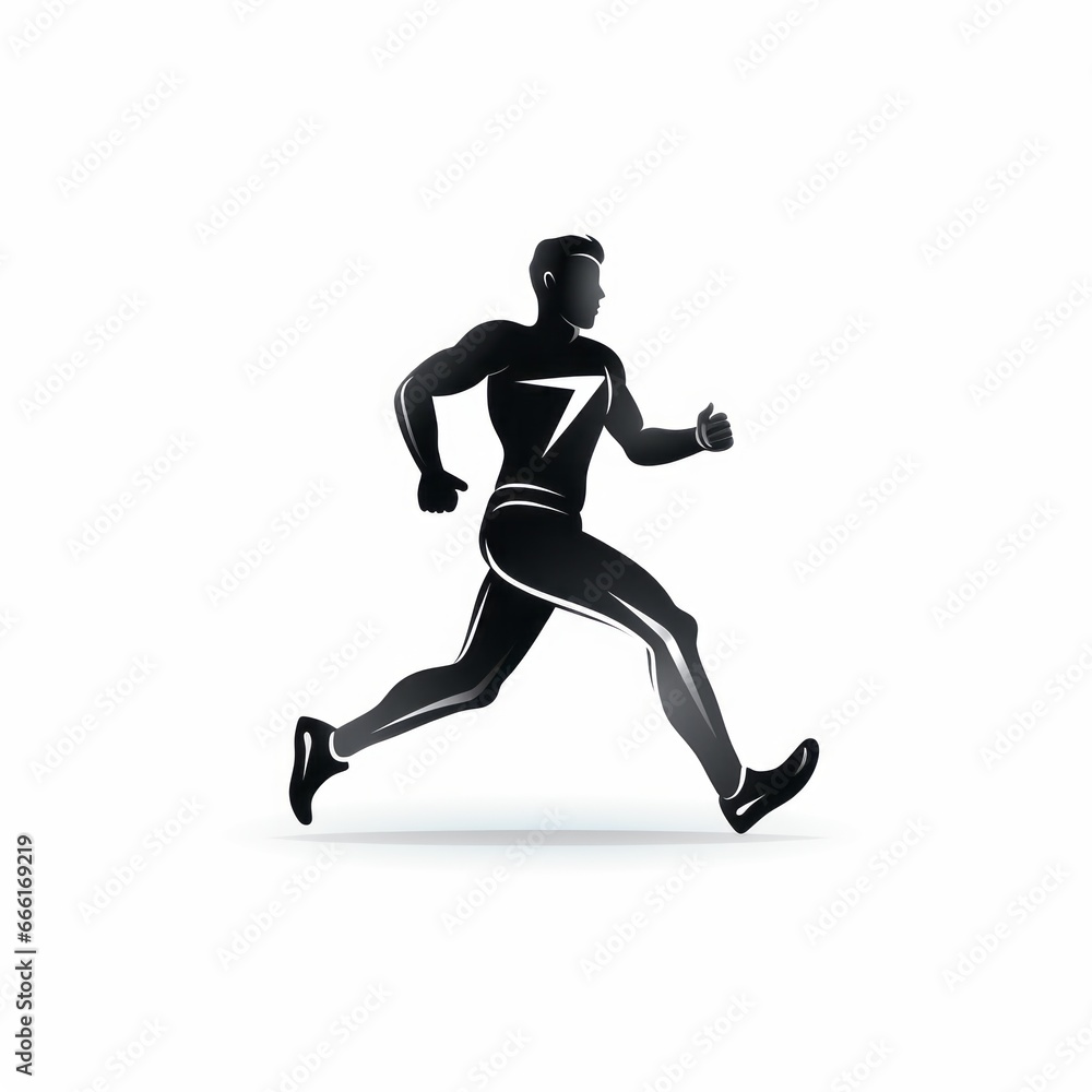 minimalistic sports running icon