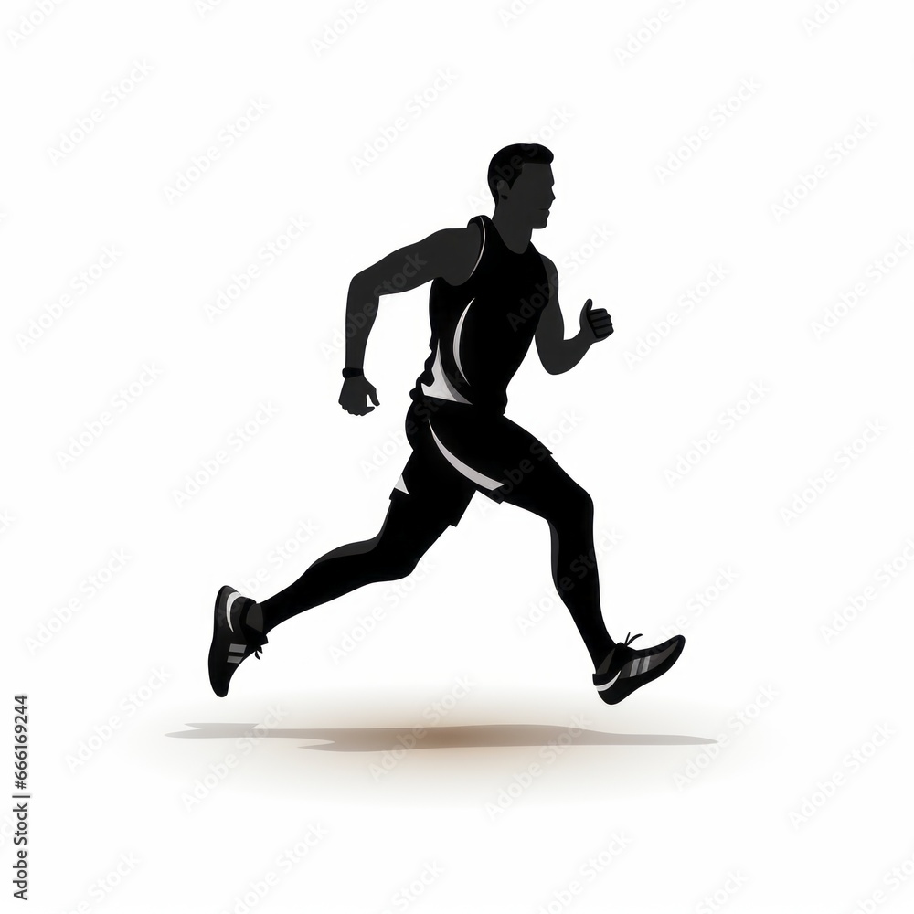 minimalistic sports running icon minimalistic sports running icon