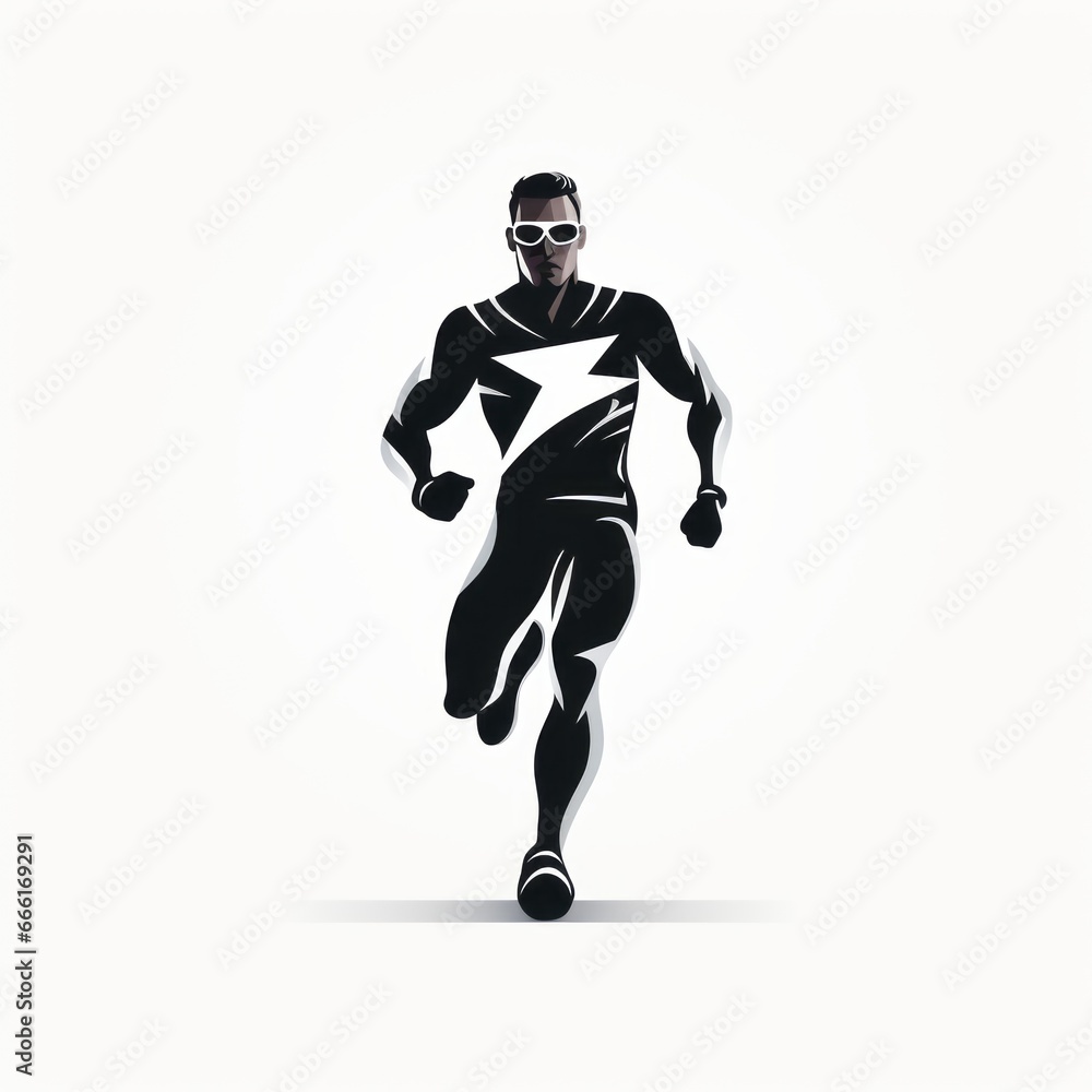 Fototapeta premium the running man icon