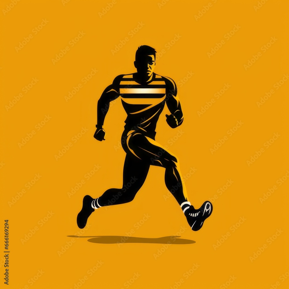 Naklejka premium the running man icon