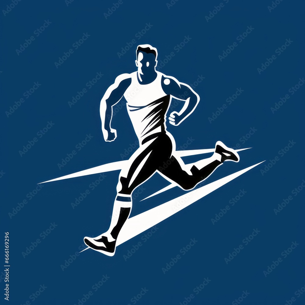 Obraz premium the running man icon