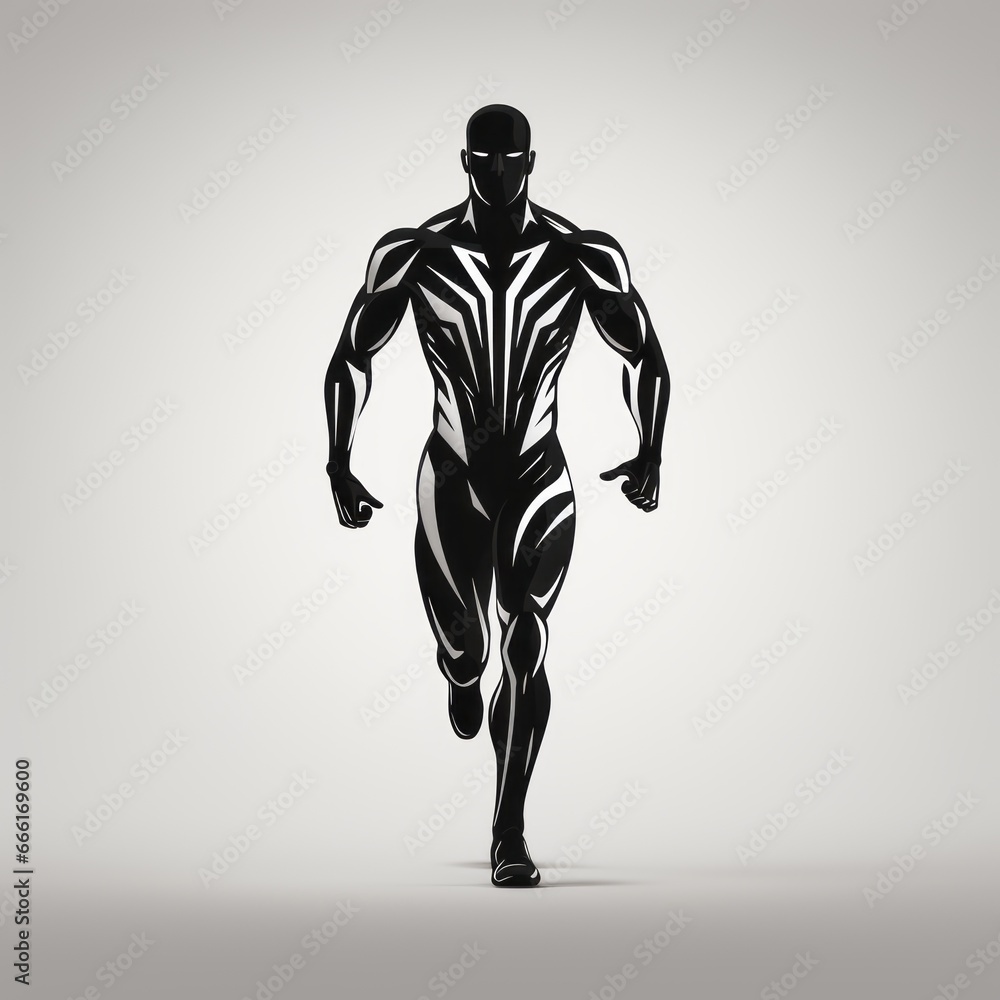 Fototapeta premium minimalistic jogger icon