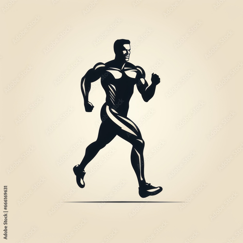 minimalistic jogger icon