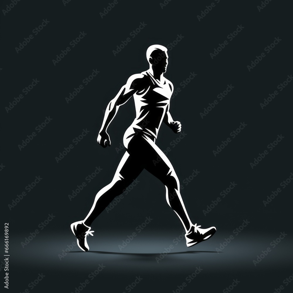 minimalistic runner icon