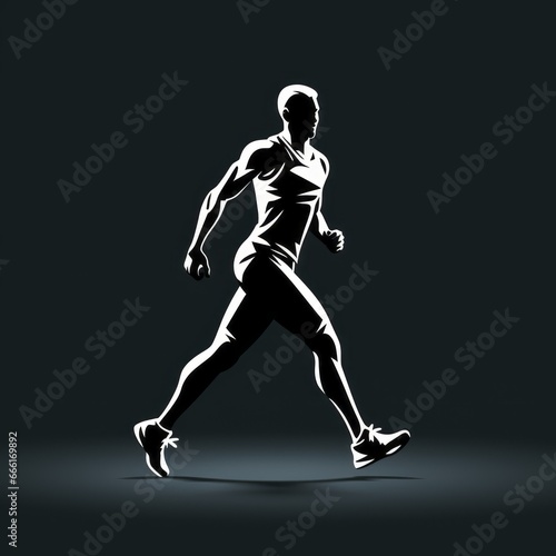 minimalistic runner icon © stasknop