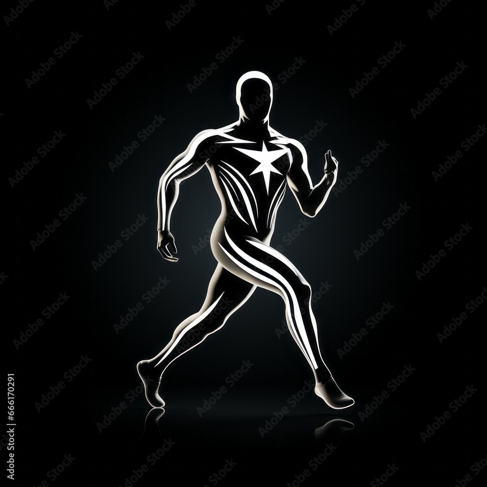 minimalistic runner silhouette icon minimalistic runner silhouette icon