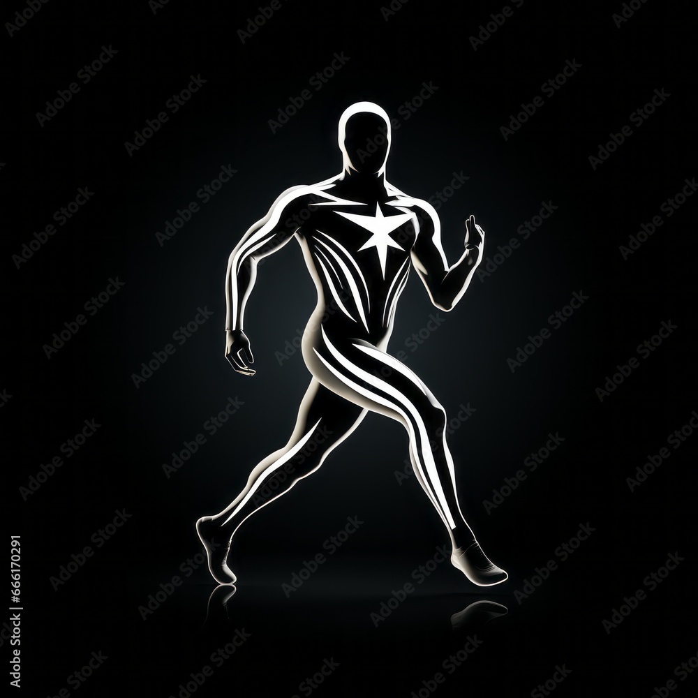 minimalistic runner silhouette icon