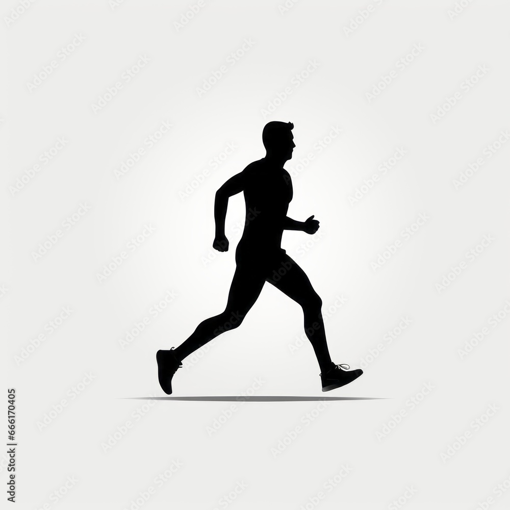 minimalistic runner silhouette icon