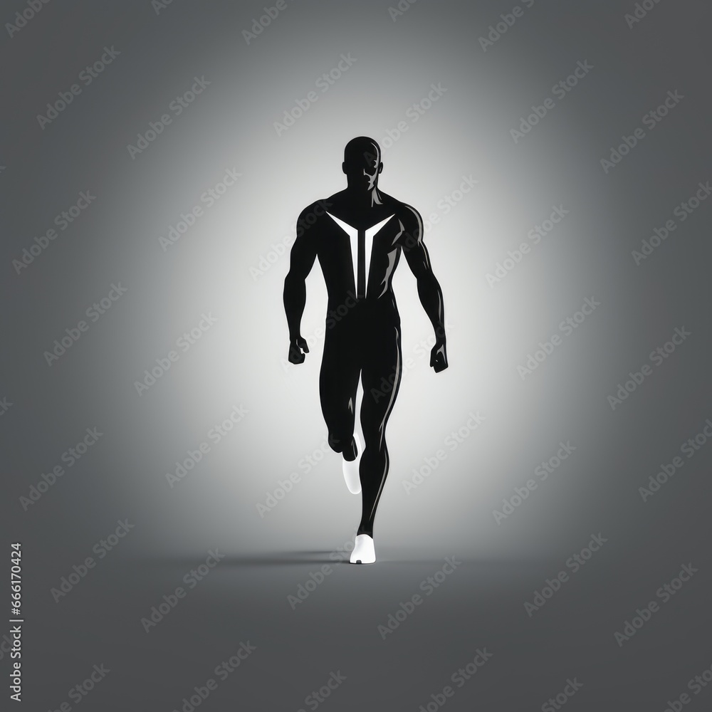 minimalistic runner silhouette icon minimalistic runner silhouette icon