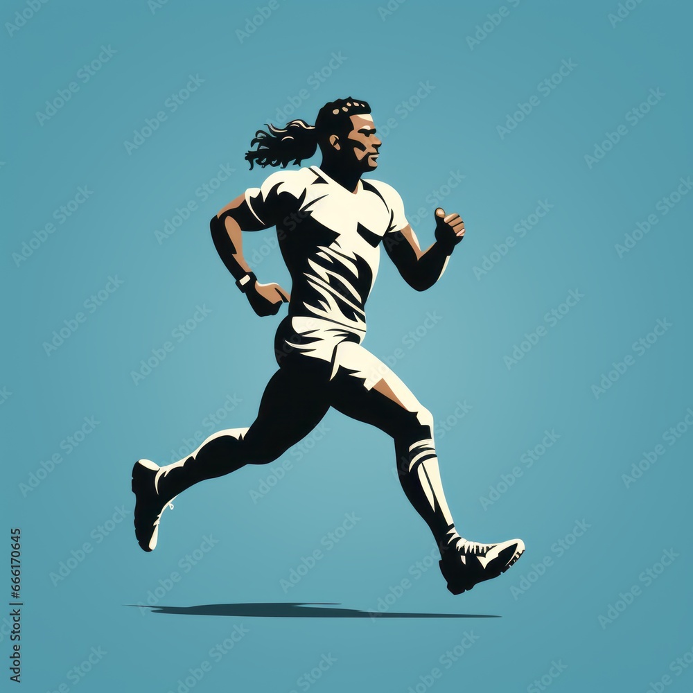 Obraz premium runner silhouette icon