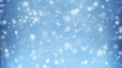 Falling snowflakes winter background