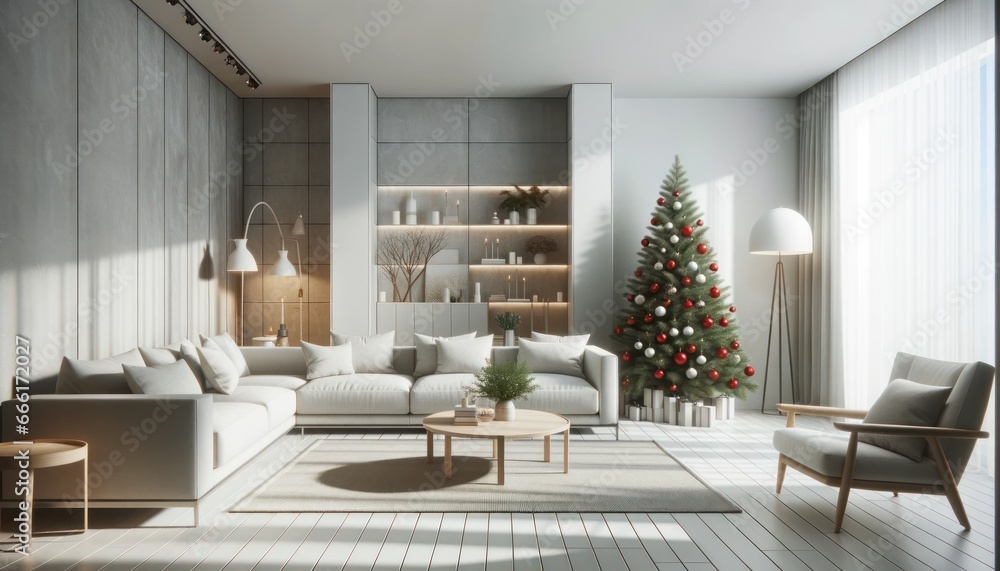 A cozy winter wonderland, with twinkling lights dancing on the walls ...