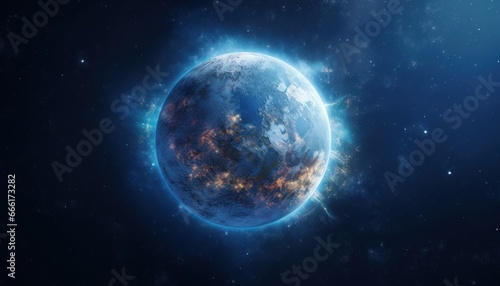 Earth,planet photo in outer space, solar system © Klay