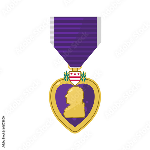 purple heart with ribbon, medal, order