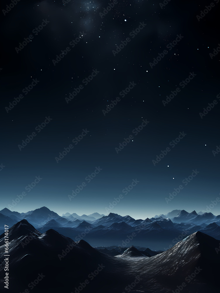 The sky under the moonlight reflects the rocky mountains graphic poster web page PPT background The sky under the moonlight reflects the rocky mountains graphic poster web page PPT background