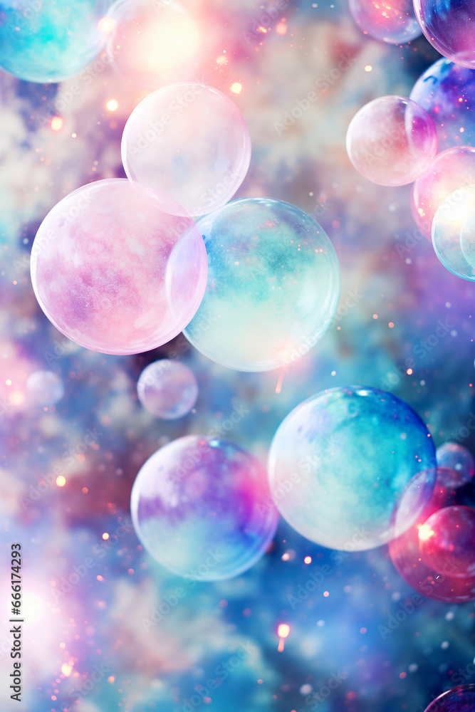 Abstract background with bubbles.