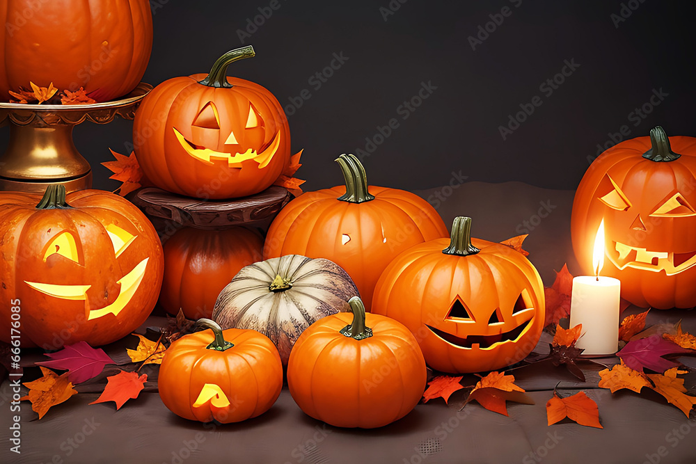 Enchanted Autumn: Whimsical Halloween Still Life Enchanted Autumn: Whimsical Halloween Still Life