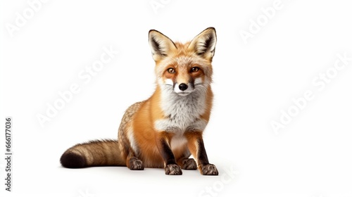 fox isolated on the white colored background.