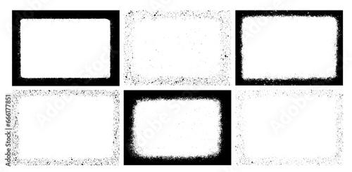 Gran colección de texturas de salpicaduras en formato A4, trazos reales, salpicaduras de pintura real. Trazos vectoriales en color negro con spray, salpicaduras, gotas, efecto grunge