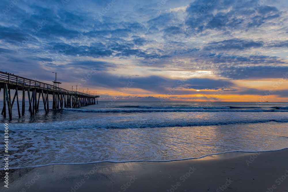 Sunrise at the Virginia Beach pier Sunrise at the Virginia Beach pier