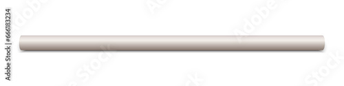 White paper cocktail straw, plant fiber paper drinking straw, the cocktail straws are isolated on the white background - vector
