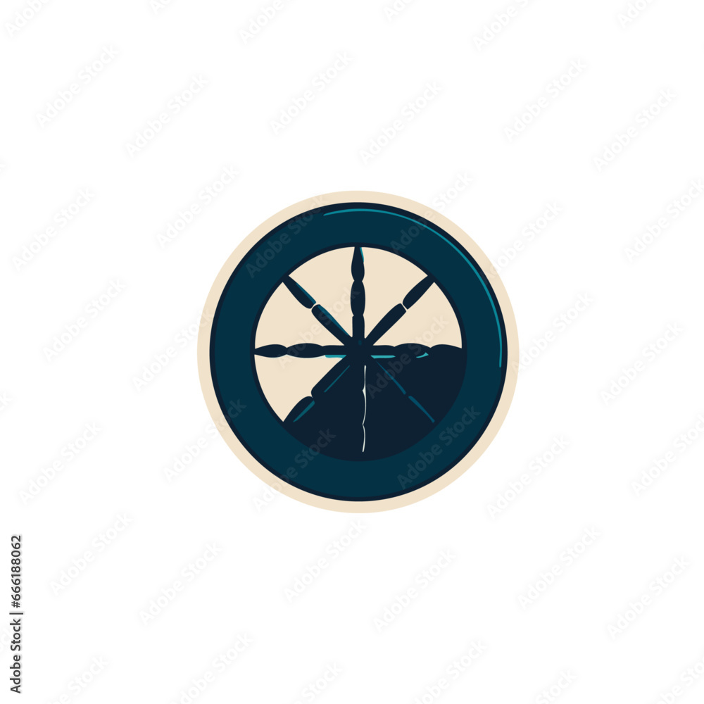 compass on a white background
