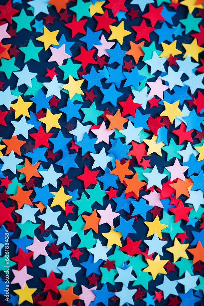 Background with multicolored stars. Background with multicolored stars.