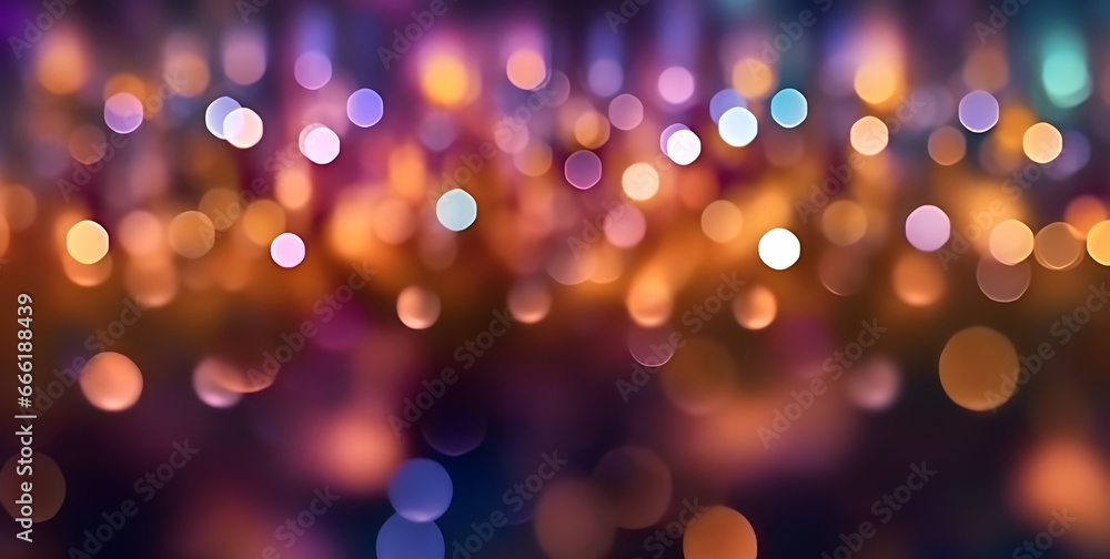 Abstract Colorful Background with Bokeh. Christmas Lights.