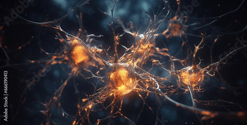 close-up Abstract Synapses of the brain 