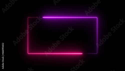 abstract bright neon rectangle illustration 4k
