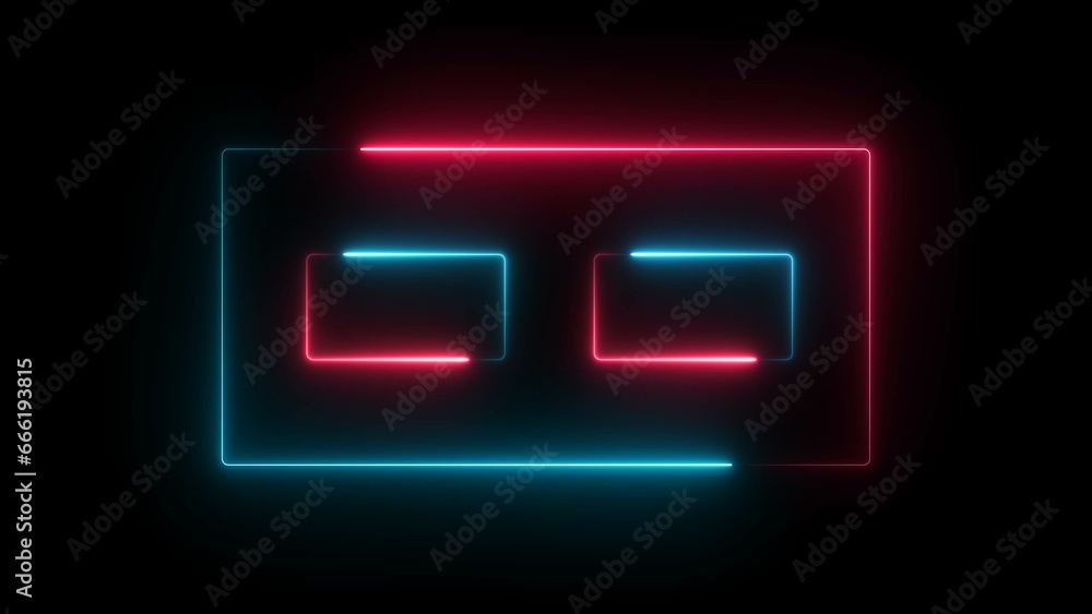 abstract bright neon rectangle illustration 4k abstract bright neon rectangle illustration 4k