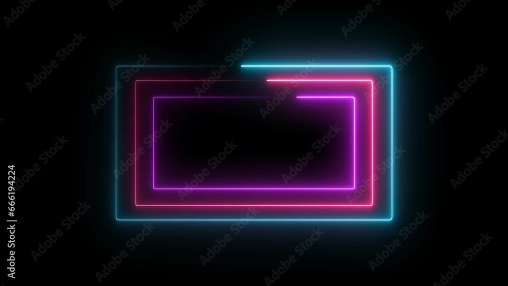 abstract bright neon rectangle illustration 4k abstract bright neon rectangle illustration 4k