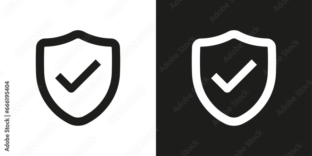 security shield icon vector Illustration - obrazy, fototapety, plakaty 