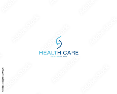 Modern health care logo design template 