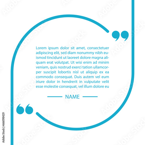 quote frame template vector design