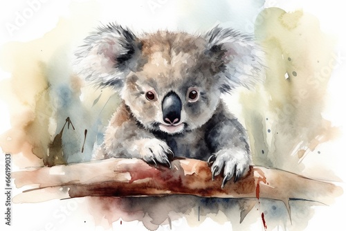 koala drawing watercolor