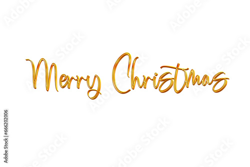 Merry christmas golden calligraphy isolated on white background or golden merry christmas text design transaparent png