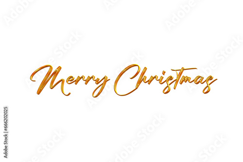 Merry christmas golden calligraphy isolated on white background or golden merry christmas text design transaparent png