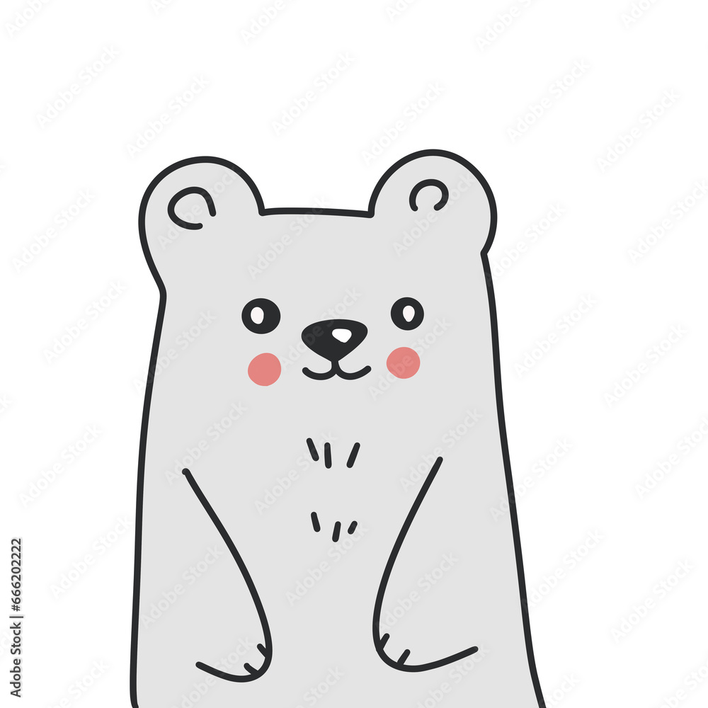 Obraz premium cartoon bear, illustration 