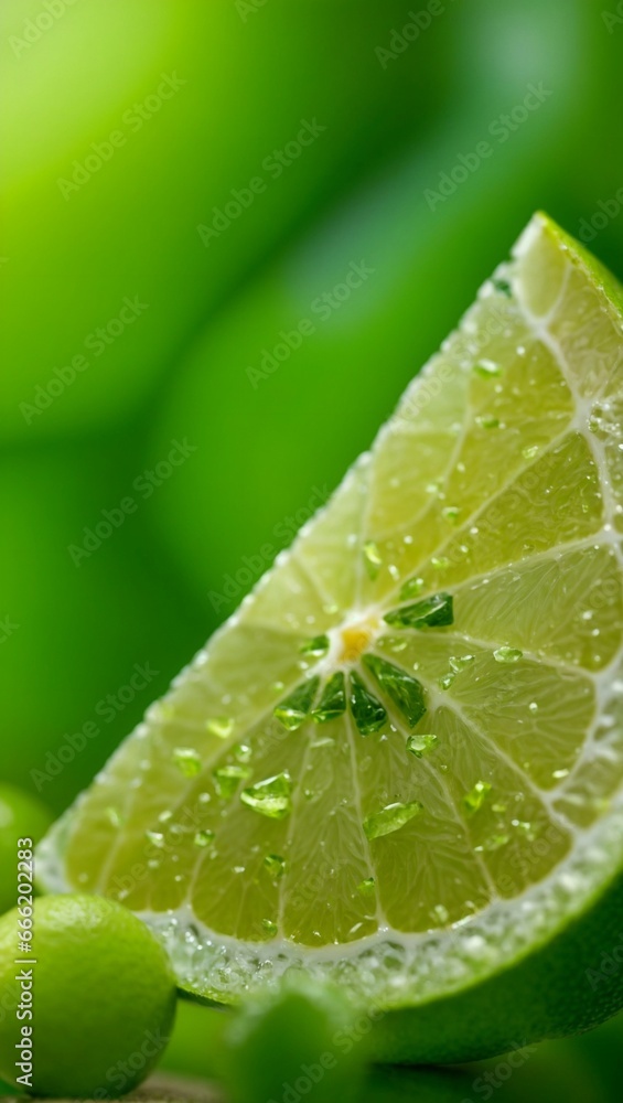 Vibrant Freshness: A Close-Up of a Succulent Lime Slice Vibrant Freshness: A Close-Up of a Succulent Lime Slice