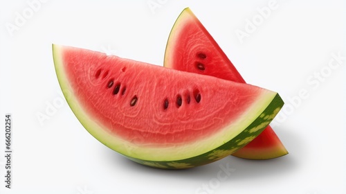 slice of watermelon isolated
