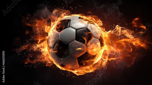 soccer ball in fire © Hamza