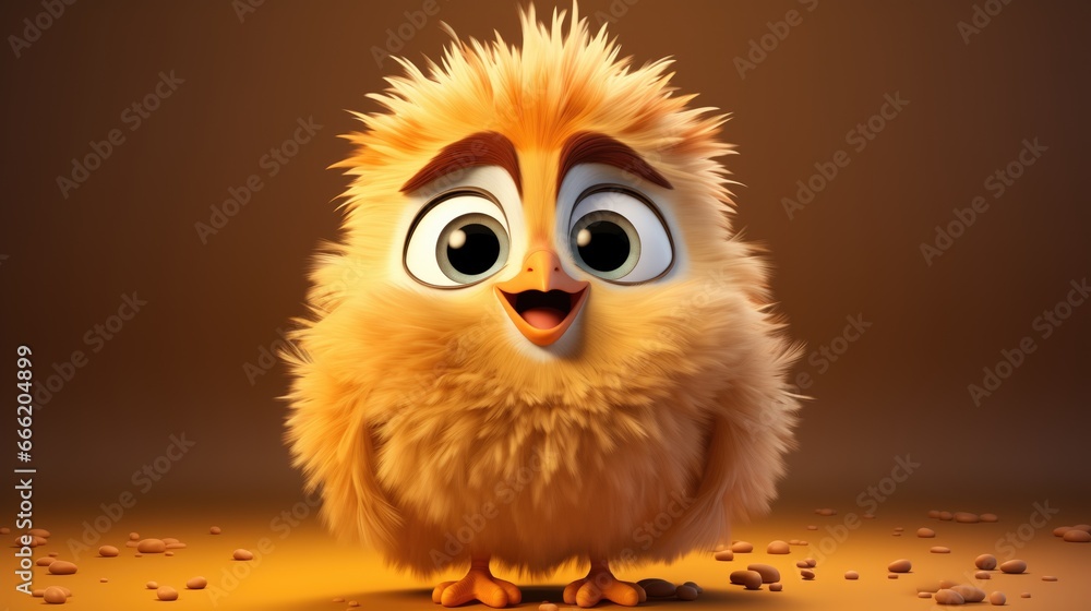 Cute baby chicken smiling Generated by AI