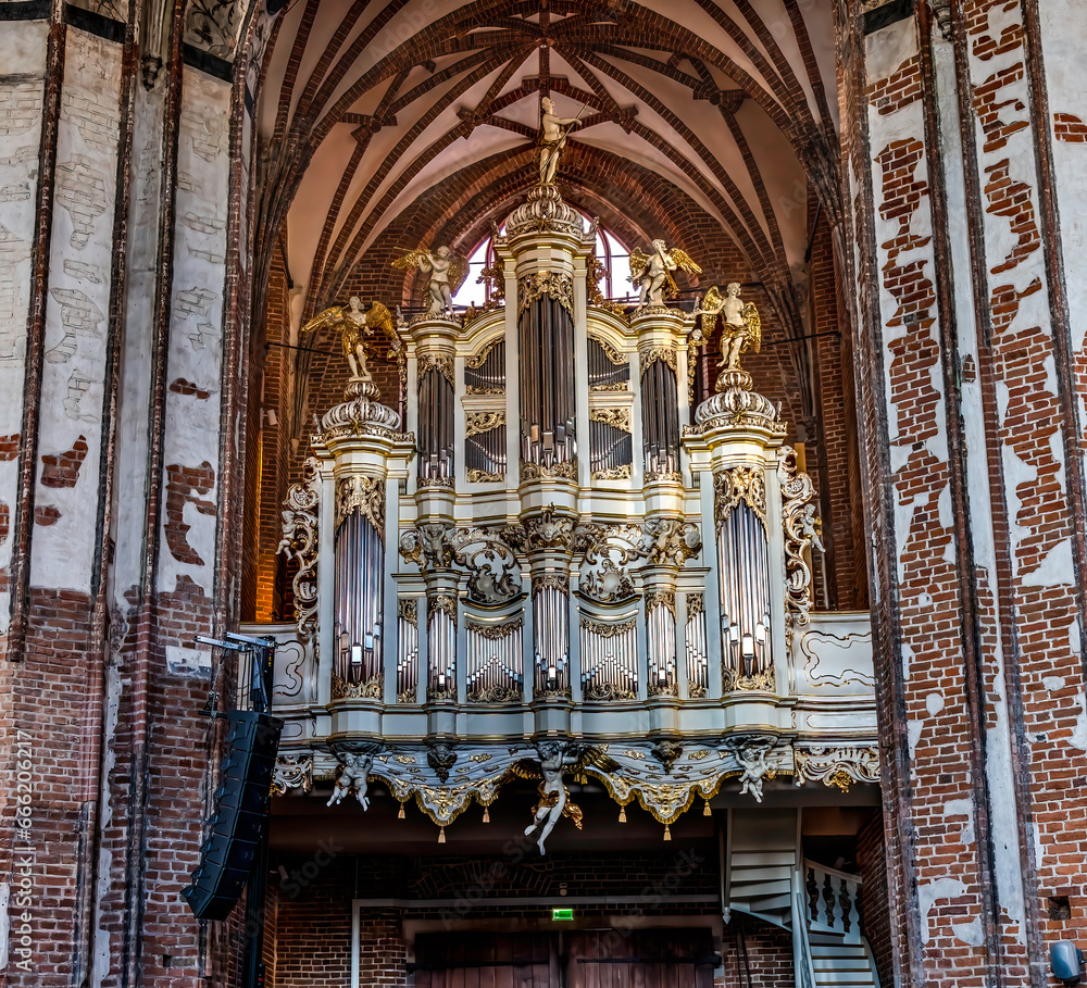 Ornate Organ St John's Church Cultural Center Gdansk Poland