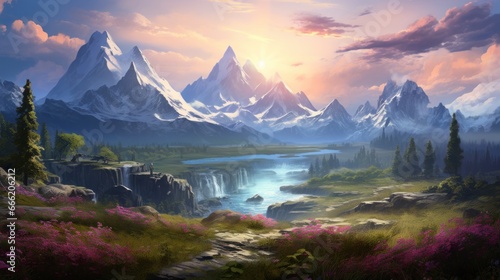 Open World Fantasy Landscape Game Art