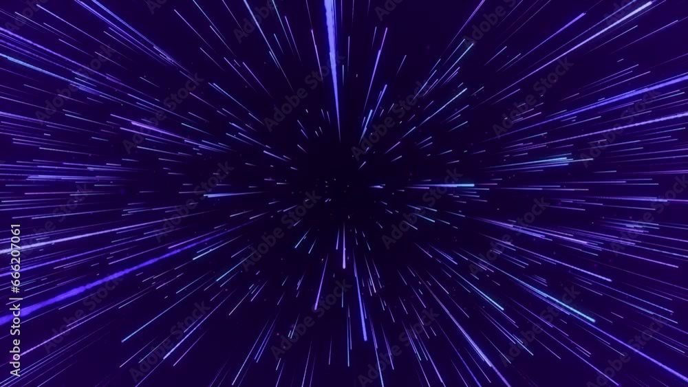 Blue hyper jump. Digital hyperspace with stars explosion. Abstract futuristic speed background. Dynamic motion lines on blue backdrop. 3D rendering. Blue hyper jump. Digital hyperspace with stars explosion. Abstract futuristic speed background. Dynamic motion lines on blue backdrop. 3D rendering.
